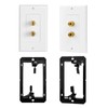2 Pack 1.0 Speaker Wall Plates with Low Voltage Mounting