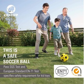 Chastep 8" Foam Football Indoor/Outdoor Perfect for Kids or Beginner Play and Exercise Soft Kick & Safe (Yellow/Black)