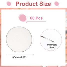 MECCANIXITY 60Pcs Stainless Steel Blank Stamping Tag Engraved Stainless Steel Round Charm Pendant for Pendant Bracelet Necklace Jewelry Making Earring,1.8x54mm