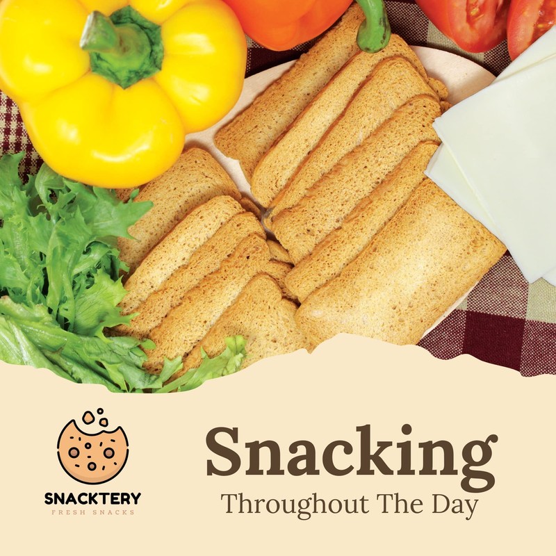 Snacktery Original Melba Toast Crackers - Thin and Crispy Flatbread