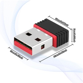 VGE USB WLAN Stick 150 Mbps High Speed, WLAN Adapter for PC/Laptop/Smart TV, Dual Mode (Receiver/AP), WPA2 Security, Plug & Play, Compatible with Windows 11/10/8/7/XP, Mac, Linux