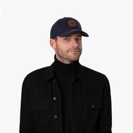 Stetson Off The Beaten Path Cap Men's One Size (approx. 55-60 cm) - Made of 100% Cotton - Lined Made of Cotton - Size Adjustable with Metal Buckle - Leather Patch - Autumn/Winter, darkblue