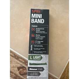 SPRI Mini Band Light Resistance GREEN L Light Resistance Band 9”x2” New In Box