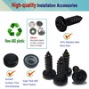 BGGTMO Black License Plate Screws- Stainless Steel Plate Mounting Hardware