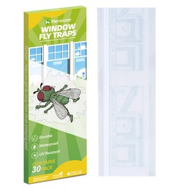 Kensizer 30-Pack Window Fly Traps for Indoors, Paper Sticky Strips, Fly Catcher Clear Windows Trap for Home, House Fly Killer Lady Bug Traps