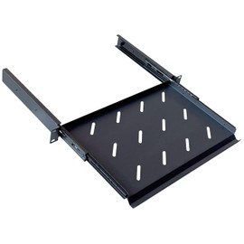 1U Rack Mount Vented Sliding Shelf Tray for 19" Server Cabinets & Network Rooms (Includes Mounting Hardware) - 1 Piece
