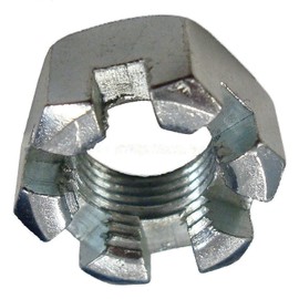 (Qty 10pcs) Versatile 5/8-18 Slotted Hex Nut Zinc Plated 5/8 x 18 Fine Thread Multi-Purpose Comprehensive Hardware Fastener Assortment Kit Cit06239Riv