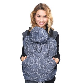 MijaCulture Tragecover, Universal Bezug für alle Babytragen und Tragetücher Baby Carrier Cape 4127 (Grau)