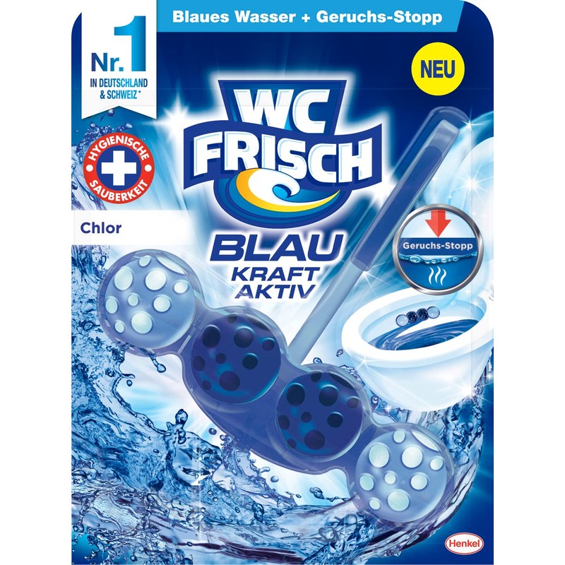 WC 'Fresh Active Blue Chlorine Pack, (Pack of 5 x