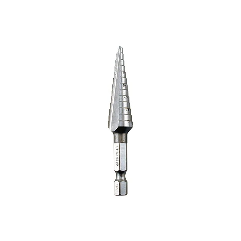 Makita 711492-A High Speed Steel Step Drill Bit, 1/8-to-1/2-Inch