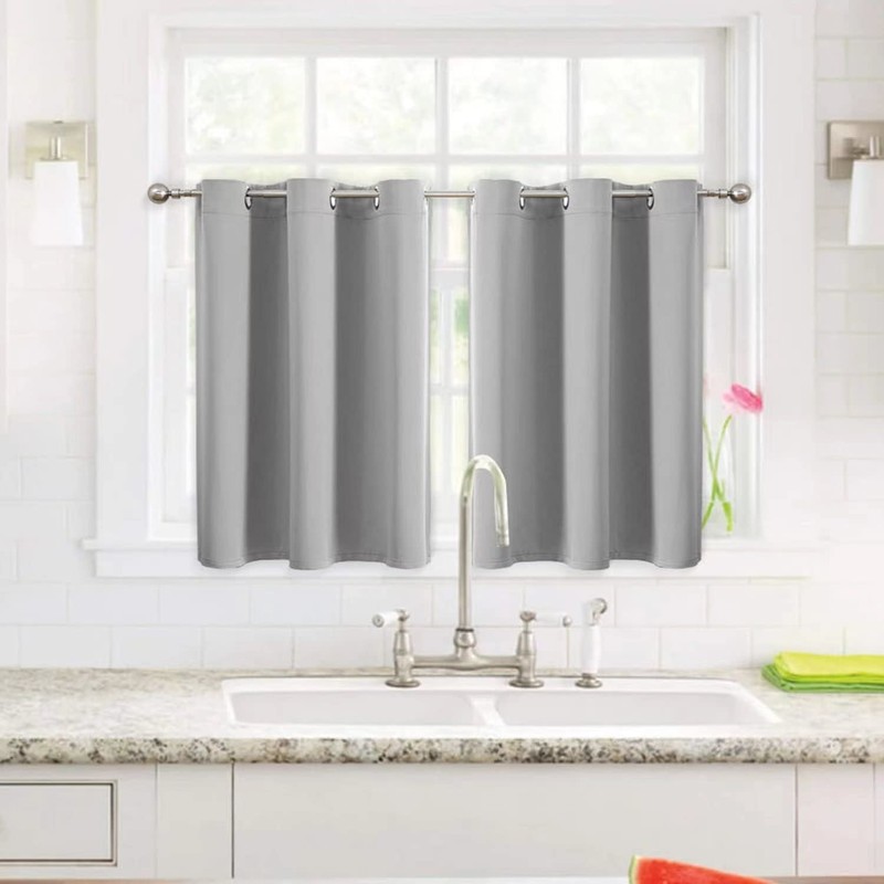 ChrisDowa Small Window Curtains for Kitchen and Bedroom - Grommet