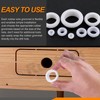 Rustark Pack of 100 8 Sizes White Rubber Grommets Assortment