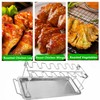 Chicken Leg Rack for Grill with Drip Tray, 14 Slots