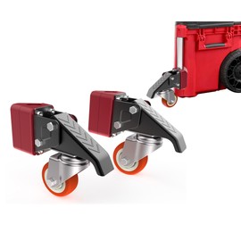 VIWOOP Front Wheels Upgrade Kit for Milwaukee Packout System - Easy Rolling Dolly Conversion.Accessories for Milwaukee Packout Rolling Tool Box.