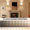 Battery Operated Wall Sconces Set of 2, Gold Rechargeable Wall