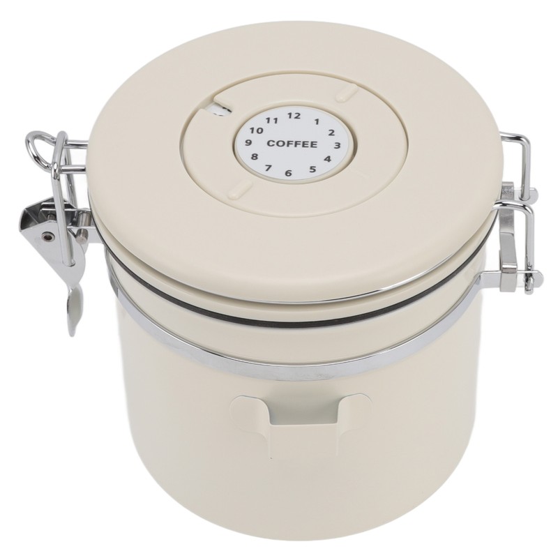 Airtight Coffee Canister 304 Stainless Steel Valve with Scoop for