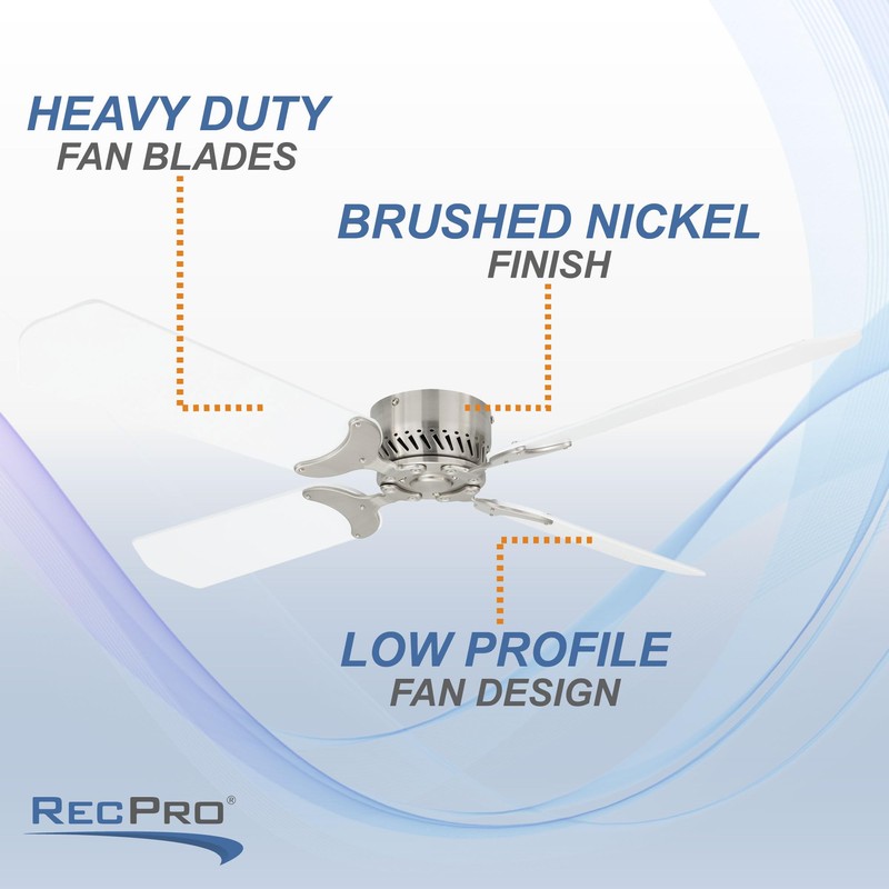 RecPro RV 12V Ceiling Fan | 4-Blade | 4-Speed |