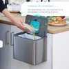 Home Zone Living Kitchen Compost Bin with CleanAura, Stainless Steel,