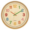 Foxtop Silent Kids Wall Clock Non-Ticking Battery Operated Colorful Childrens