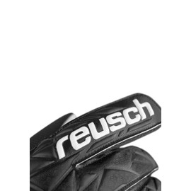 Reusch Attrakt Starter Solid Junior Goalkeeper Gloves for Children for All Pitch Surfaces, 7, Black
