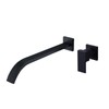 BEIYI Matte Black Wall Mount Tub Filler Bath Tub Faucet