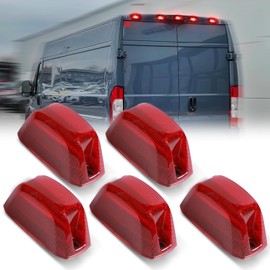 DERMOKA Rear Cab Roof Top Marker Lights Led Clearance Running Lamps for 2014-2020 Dodge Ram ProMaster 1500 2500 3500 (5PCS)
