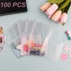 Briartw 100 Pcs Square Clear Die & Stamp Storage Bag