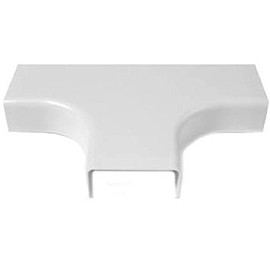 WireTrak Cable Raceway on a Roll – 3-Way T Fitting – 0.75” Width – 0.50” Height – Paintable White PVC Plastic – TV Wire Concealer – Plastic Wire Conduit – Wall Cord Cover