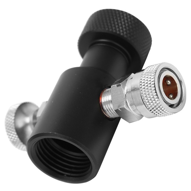 G1/2-14 CO2 Refill Adapter Connector Black Soda ASA Release Valve