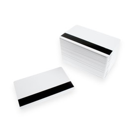 Blank Plastic HiCo Cards 2750oe Unencoded White Hi-Co Cards 100 Pack, Dust-Free, High Coercivity for Offices, Access Control, POS, Restaurants, Magnetic Stripe Readers - ALG ID Cards