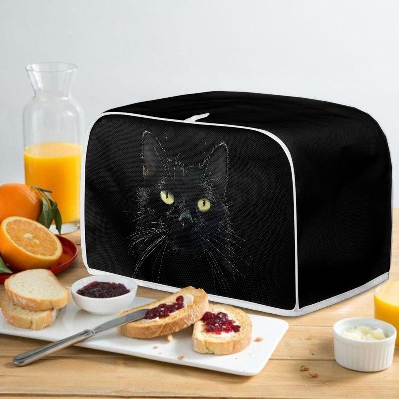 Uskorhein Black Vivid Cat Print 4 & 2 Slice Toaster