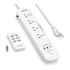 Syantek Remote Control Power Strip with 3 USB Surge Protector