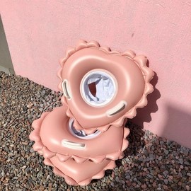 Toddler Swimming Ring: Korean Love Design, Anti-Roll Over Infant Seat Float Free Size/Free Size Purple Love Seat 10ea