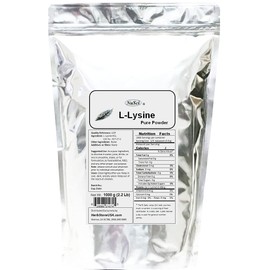 NuSci L-Lysine HCl Lysine Pure Powder (1000 Grams (2.2 lb))