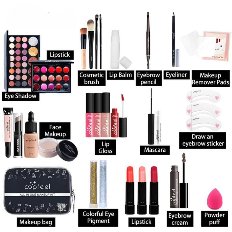 POPFEEL Professional Makeup Set, 27 Piece Set, Full Beauty Makeup,