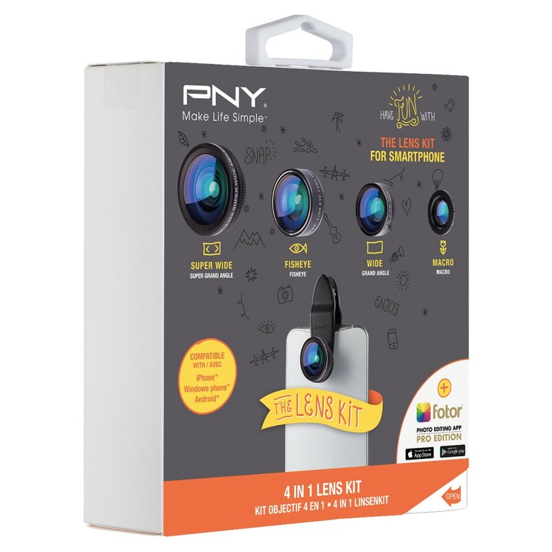 PNY 4-in-1 Lens Kit for Smartphone