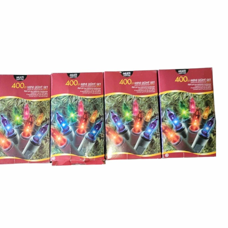 Holiday Time 400 Count Mini Light Set Multi/green Wire Christmas