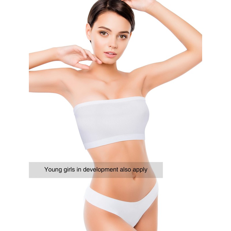 Blulu Brasier sin Tirantes para Mujer, 4 Piezas, sin Mangas,