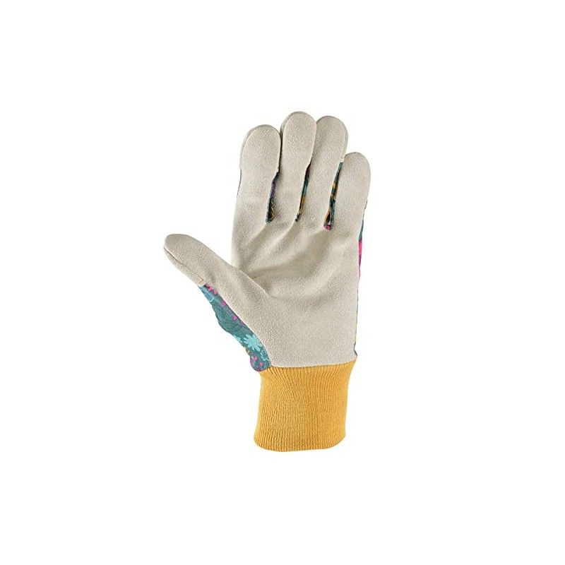 Wells Lamont Women's Botanical Print Leather Palm Work and Gardening