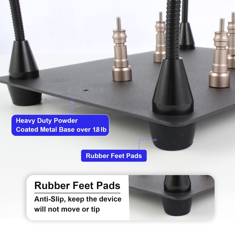 FEITA Helping Hands Soldering Clamp Station, 3X LED Magnifying Glass