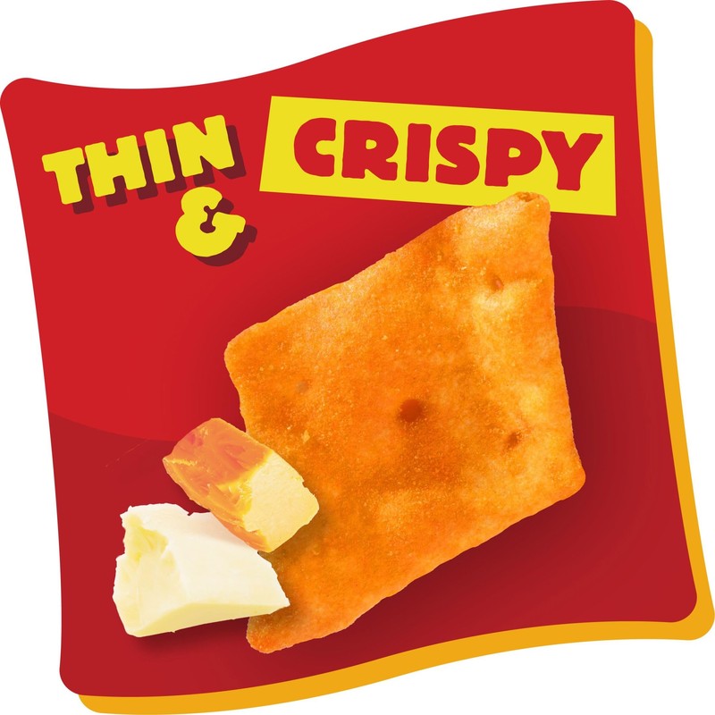 Cheez-It Snap'd Cheese Cracker Chips, Thin Crisps, Lunch Snacks, Double