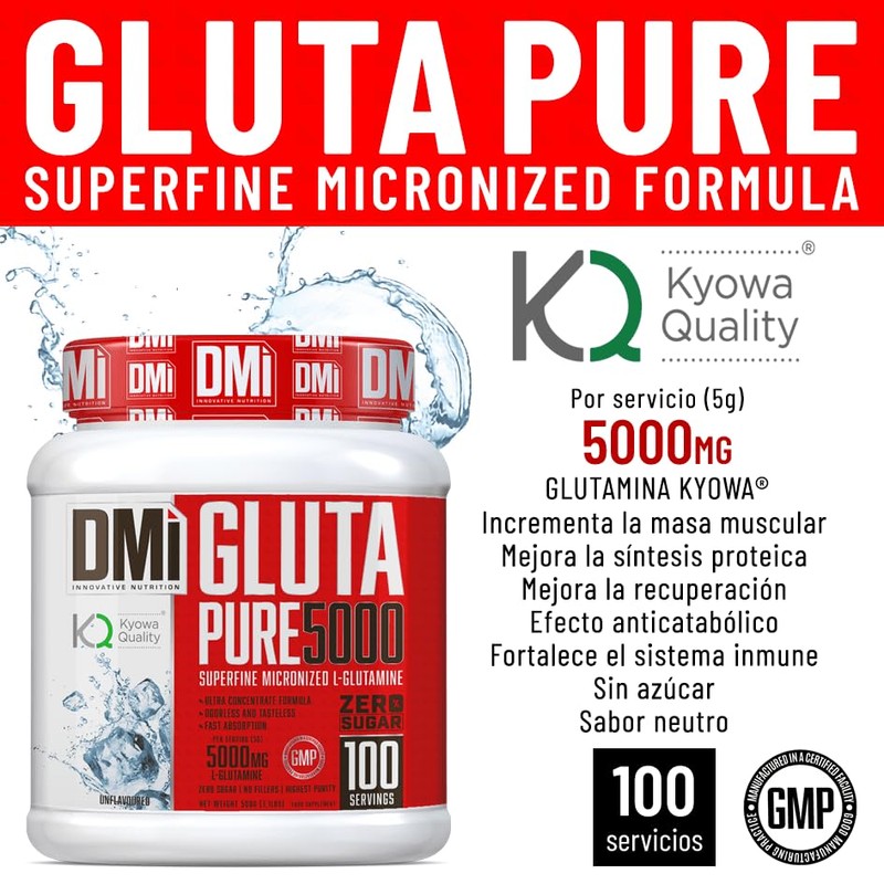 DMI GLUTA PURE 5000 (Kyowa Quality®) Glutamine Unflavoured 500 g