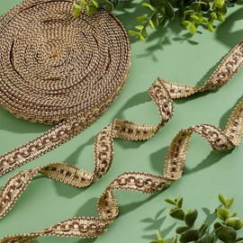 PH PandaHall 12 Yards 20mm Polyester Gimp Braid Trim for Costume DIY Crafts Sewing Jewelry Making Curtain Decoration Costume Accessories, Goldenrod