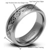 8mm Tungsten Wedding Band Ring Comfort Fit High Polished Celtic