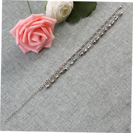 COLLBATH Silver Alloy Anklet Chain Stylish Ankle Bracelet Bead Tassel for Party Banquet