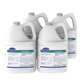 Diversey Morning Mist Fast Neutral Disinfectant Cleaner - Fresh Scent - 1 Gallon Concentrate, 4 Pack (Packaging May Vary)