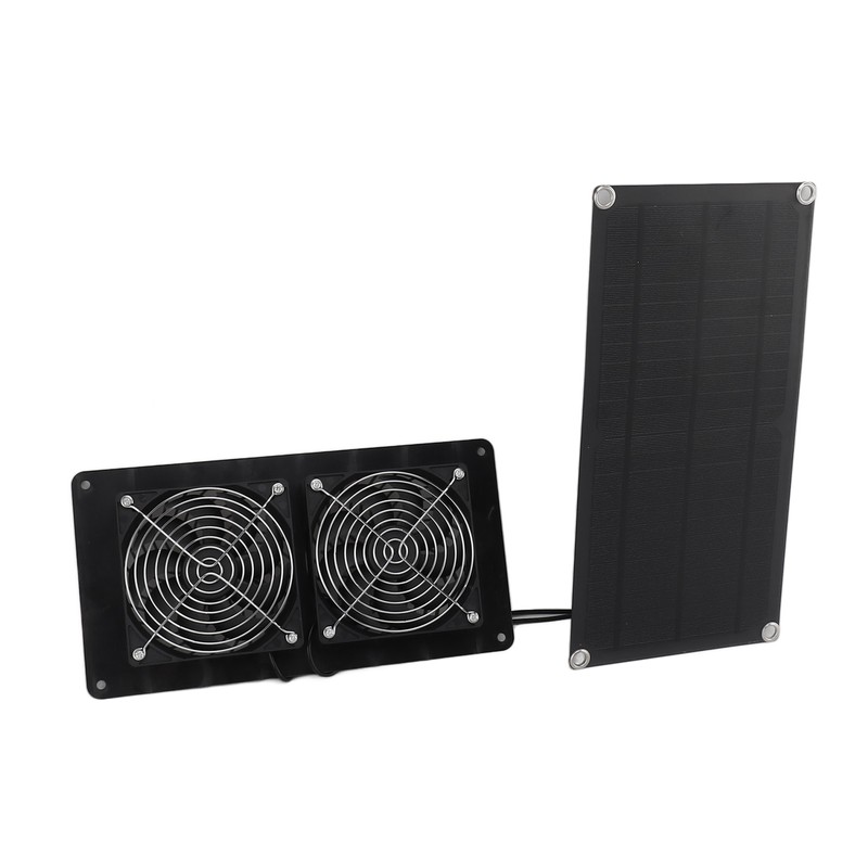 Solar Powered Exhaust Fan Professional 10W High Efficiency Double Fans