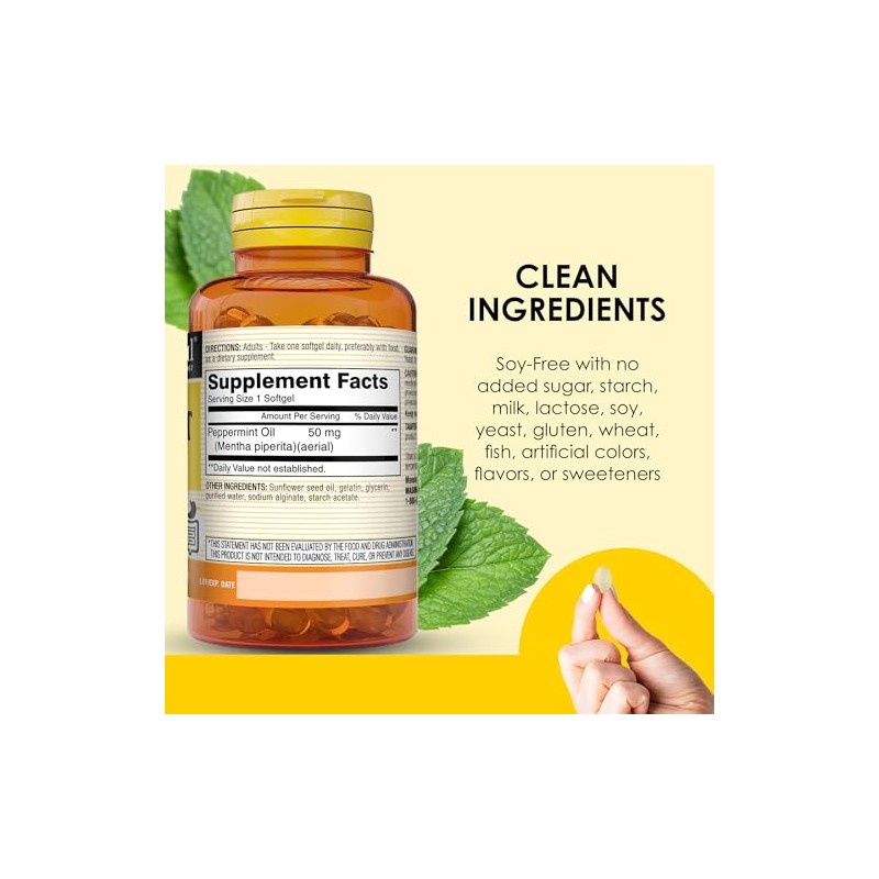 Mason Natural Aceite de Menta | Comodidad Gastrointestinal Natural |