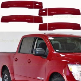 Torox For 2004-2024 Nissan Titan Crew Door Handle COVERS W/2KH W/o SMTKH A20 RED ALERT