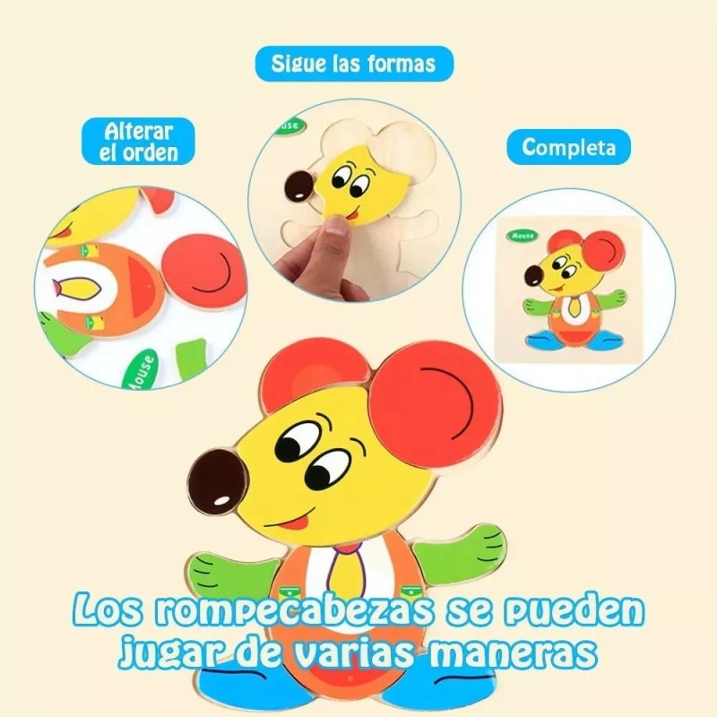 MT 24rompecabezas Figuras Surtidas Para Niños,juguete Educativo